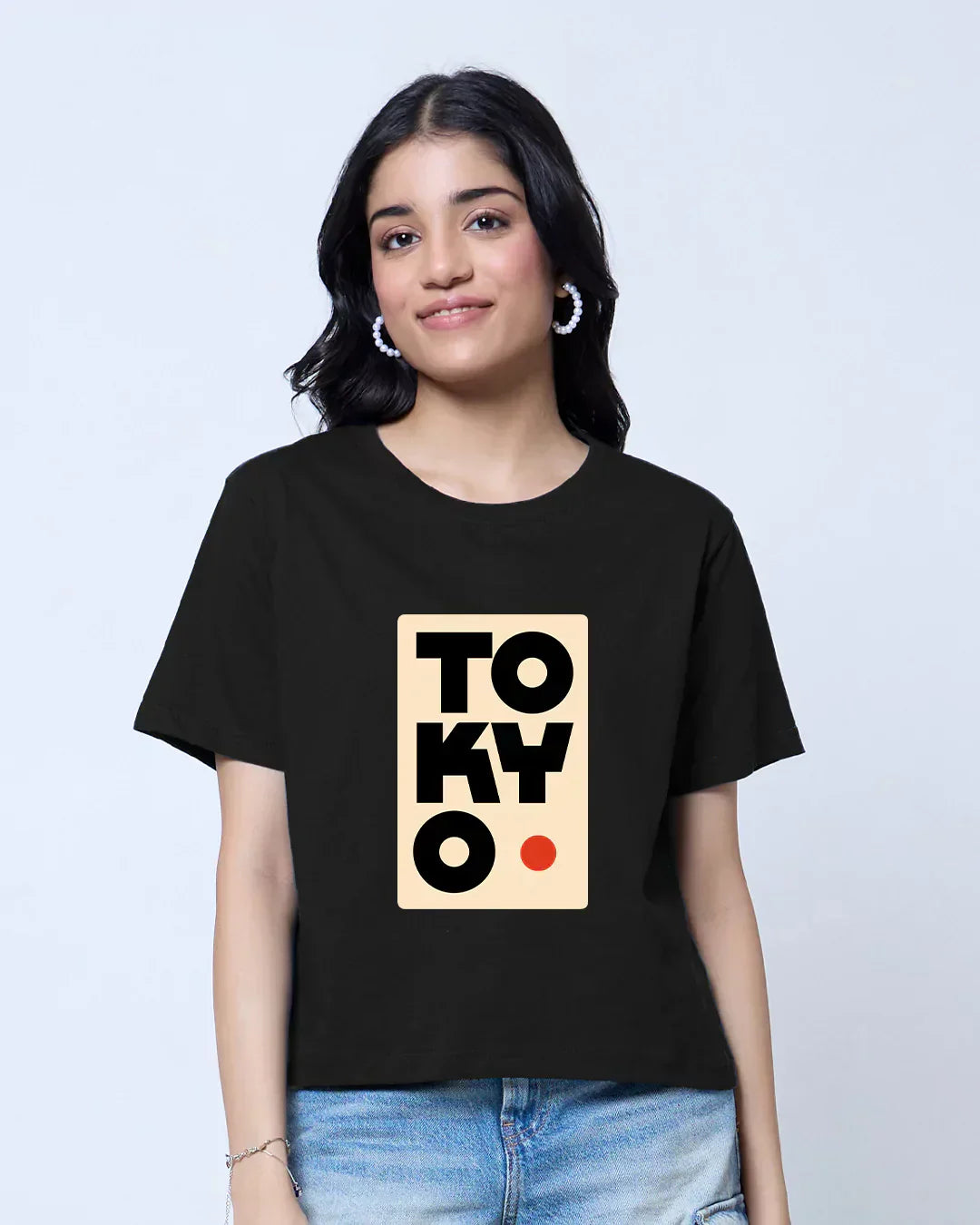 Tokyo Black Boxy T-Shirt