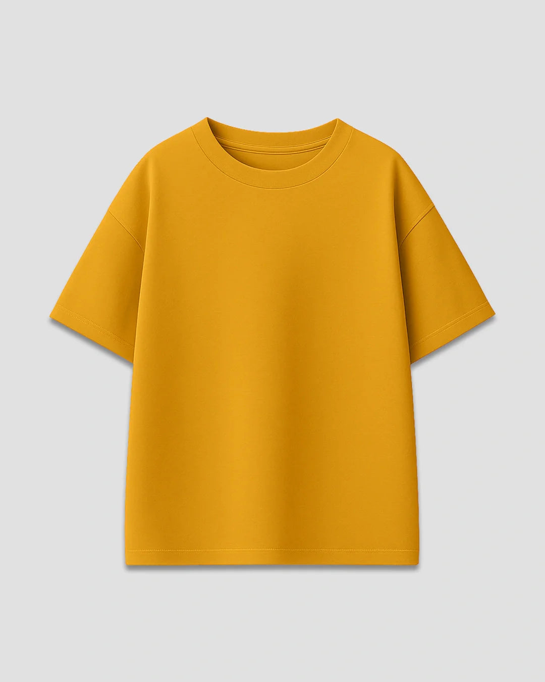 RB Mustard Plain Oversized T-Shirt