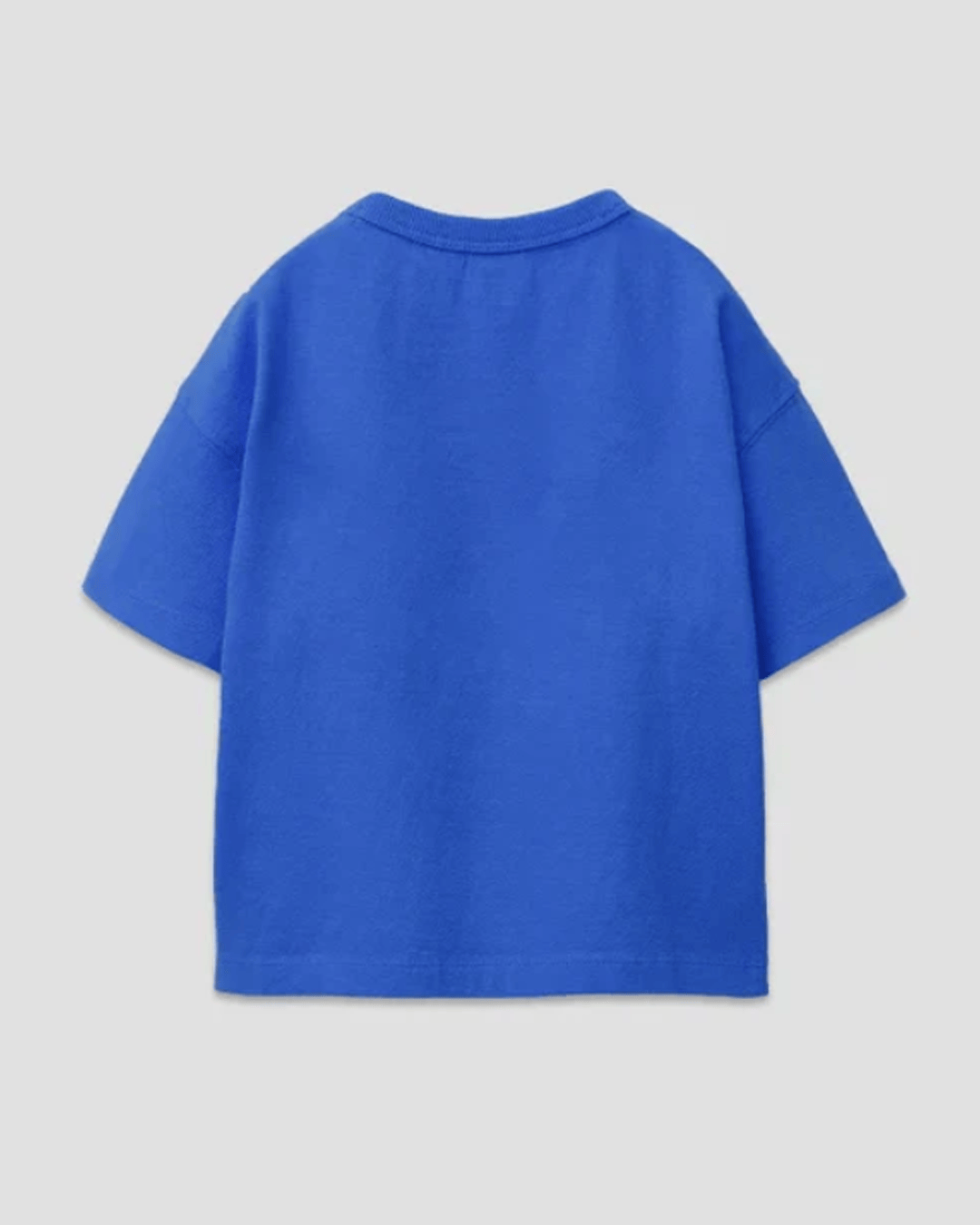 Nap Bunny Boxy Oversize T-Shirt – royal blue, 100% pure fabric, flat lay