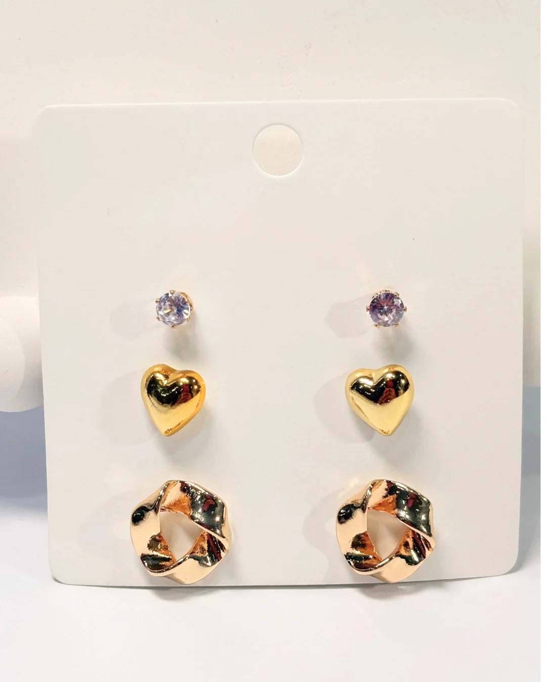 Trinity Gold Earrings