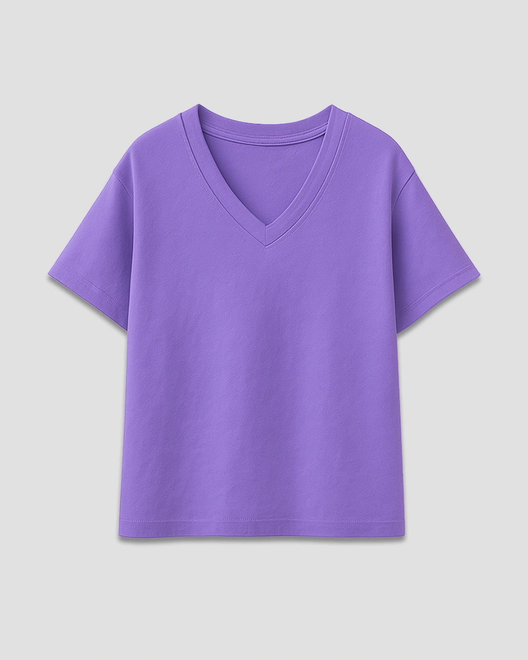 Nova Plain V-Neck Oversized T-Shirt