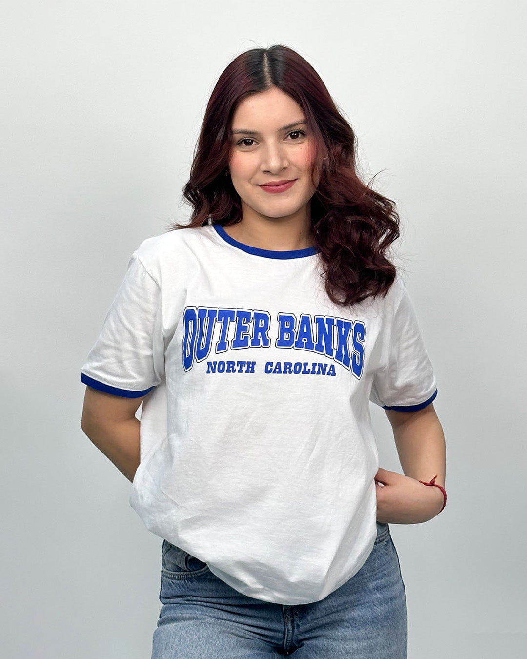 Shop Outer Banks Tap Out T-Shirt - White & Royal Blue | Dky