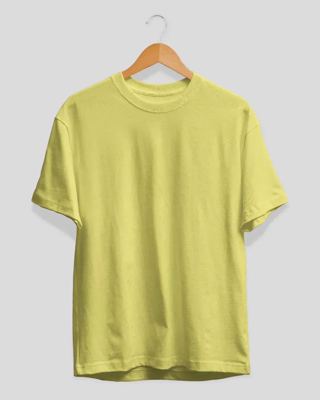 Pale Yellow Plain T-Shirt - Shop Printed T shirt for Women Online In India | LoveDky