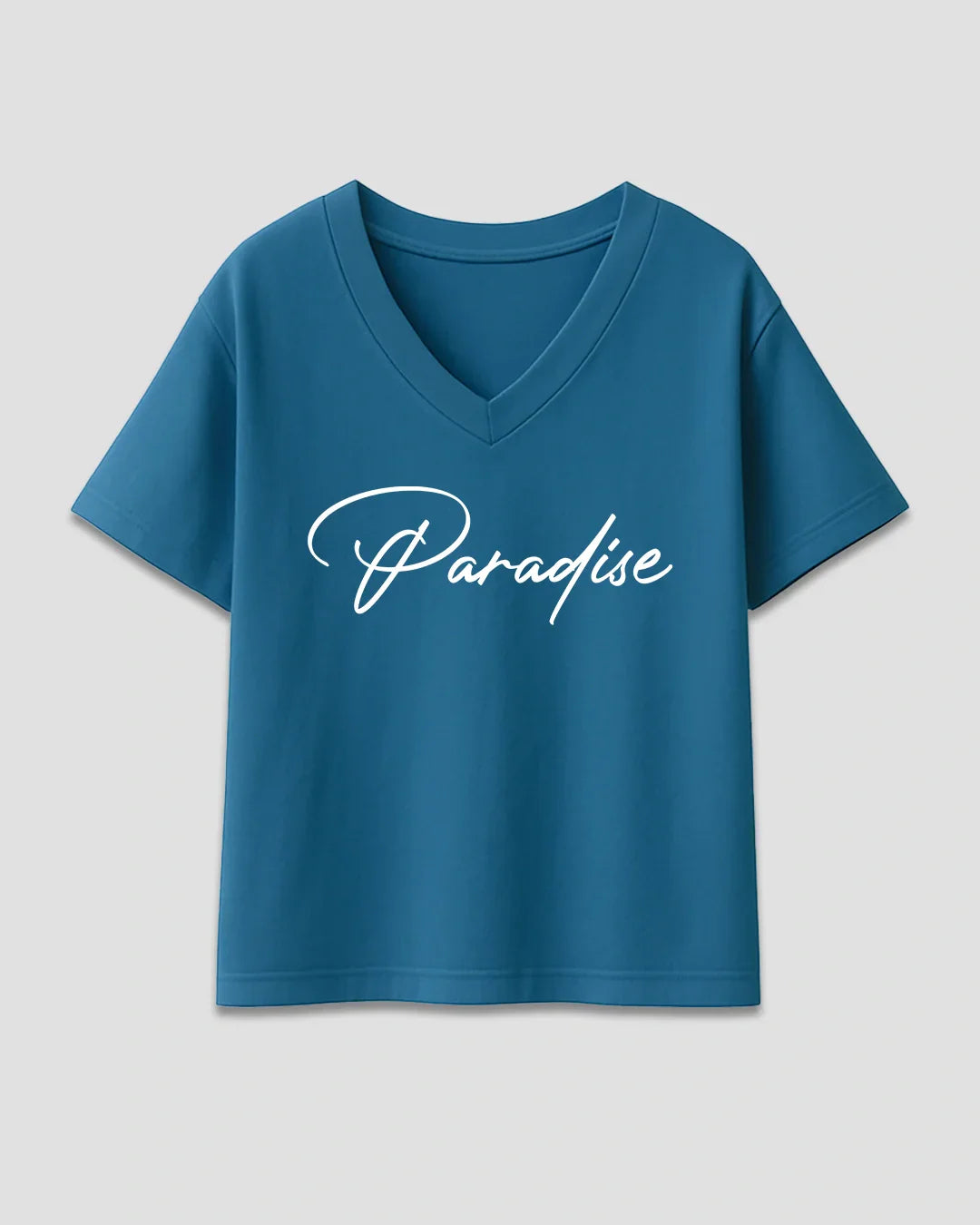 Paradise Casio V-Neck Oversize T-Shirt for Women Online In India | DKY