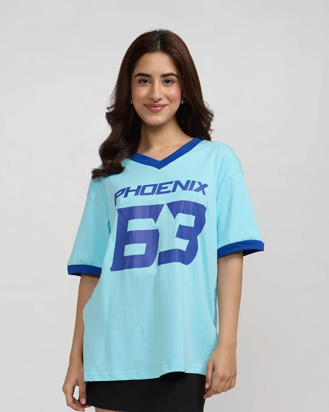 Phoenix Tap-Out V-Neck Oversize T-Shirt for Women Online In India | DKY