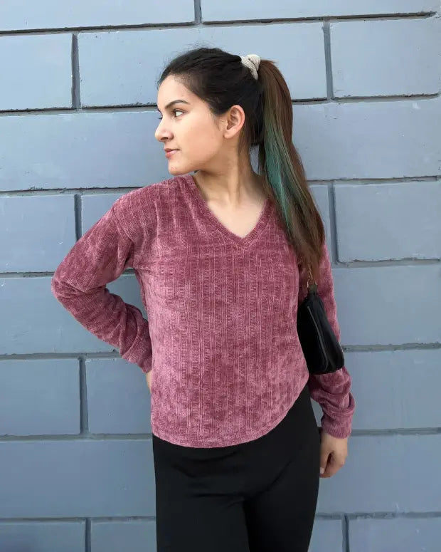 Rachel Crop Oversized Sweater for Women Online In India | Dky