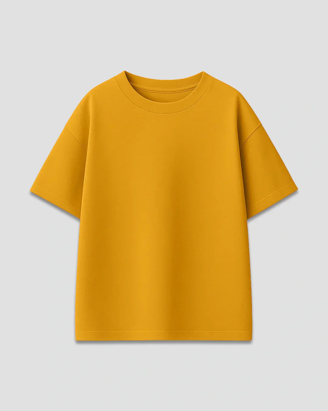 RB Mustard Plain Oversized T-Shirt by DKY, 100% pure fabric, mustard yellow basic shirt.