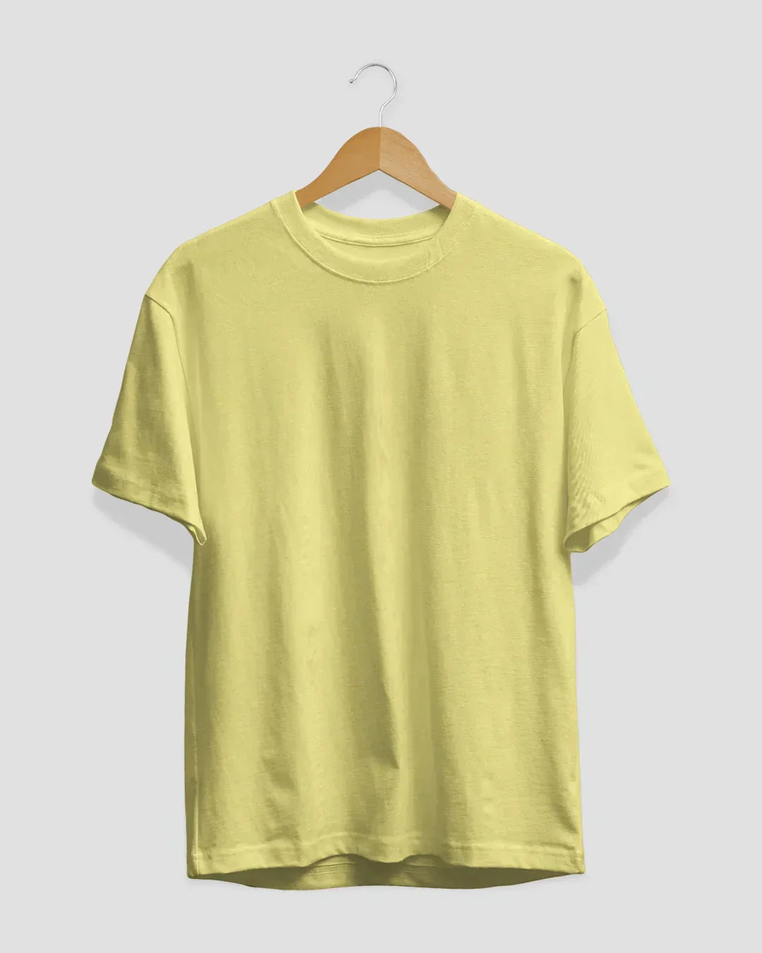 RB Yellow Plain T-Shirt - Real Baysics regular tee in 100% pure fabric, on hanger
