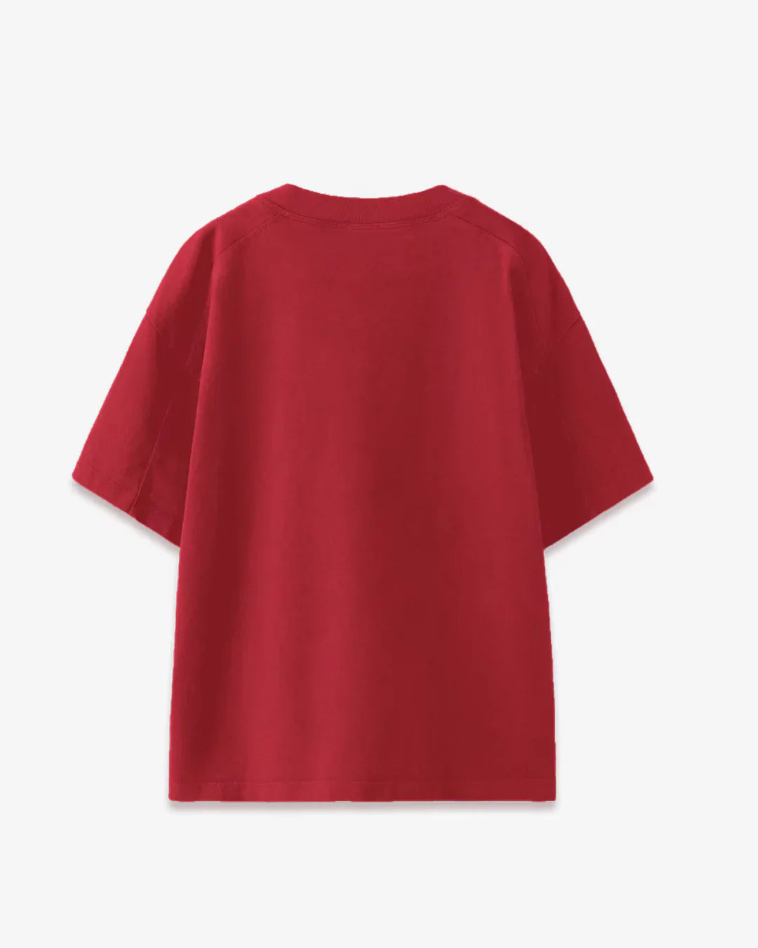 Arlo Red Oversized Plain T-shirt