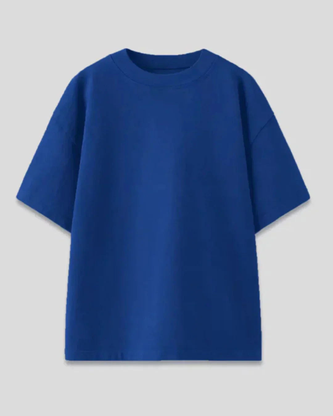 Royal Blue Plain Oversized T-Shirt ā royal blue oversized plain tee shown in flat lay