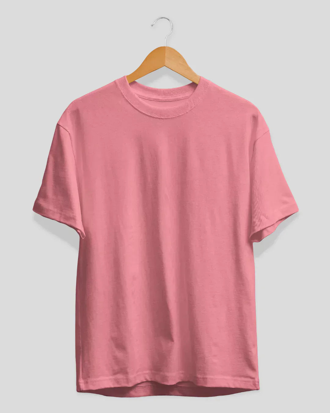 Salmon Pink Plain T-Shirt - Shop Printed T shirt for Women Online In India | LoveDky