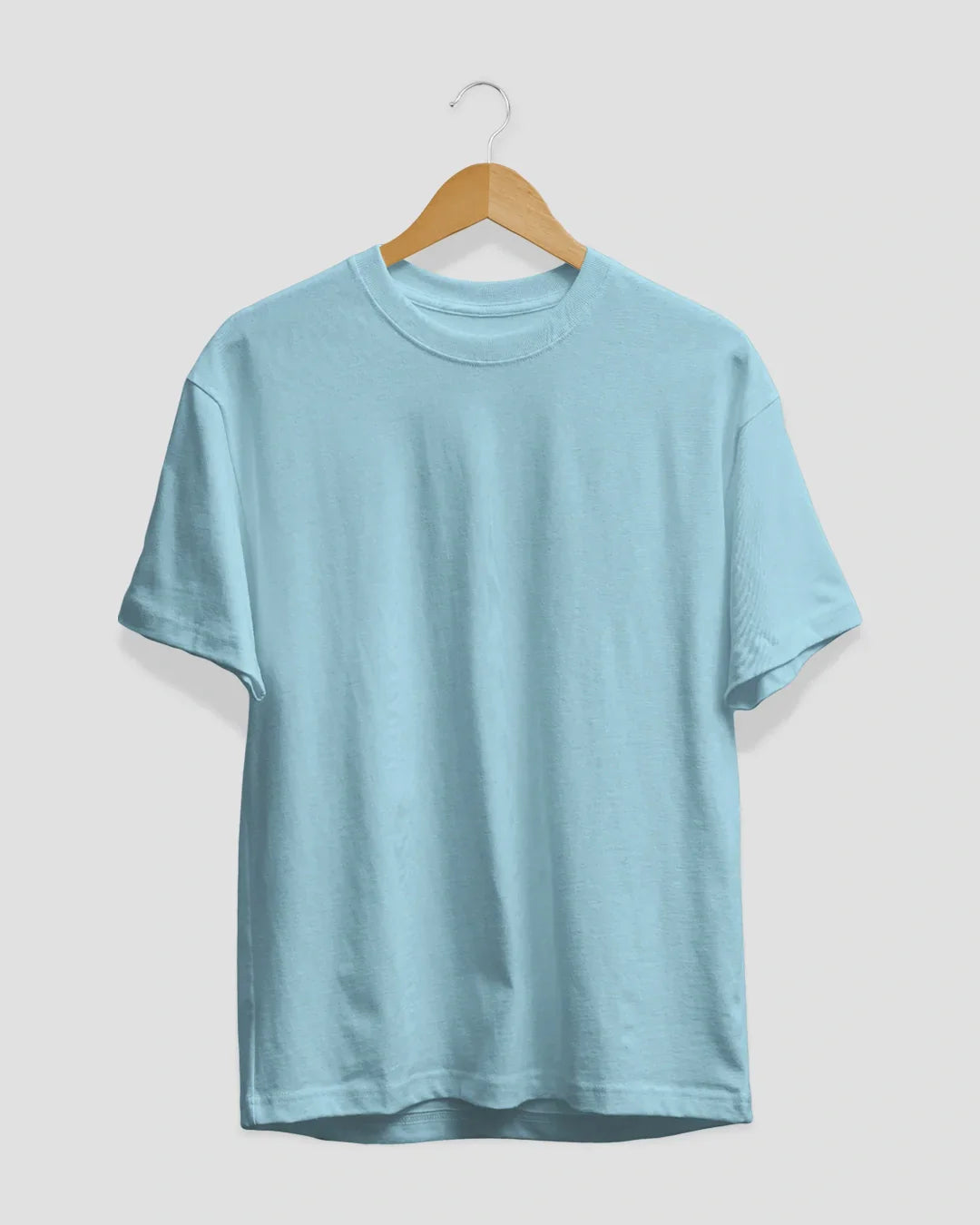 Sky Blue Plain T-Shirt - Shop Printed T shirt for Women Online In India | LoveDky
