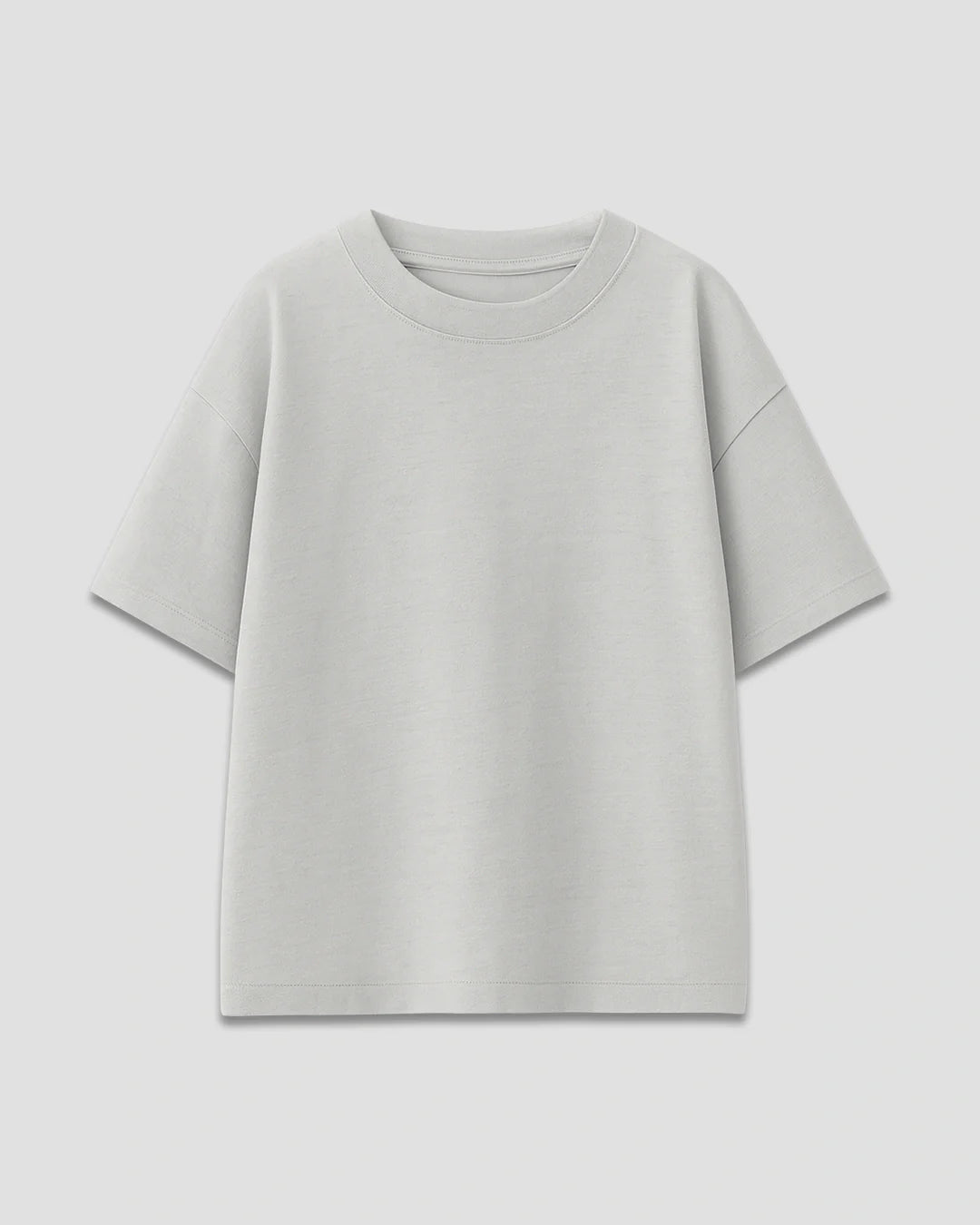 RB Stone Grey Plain Oversized T-Shirt