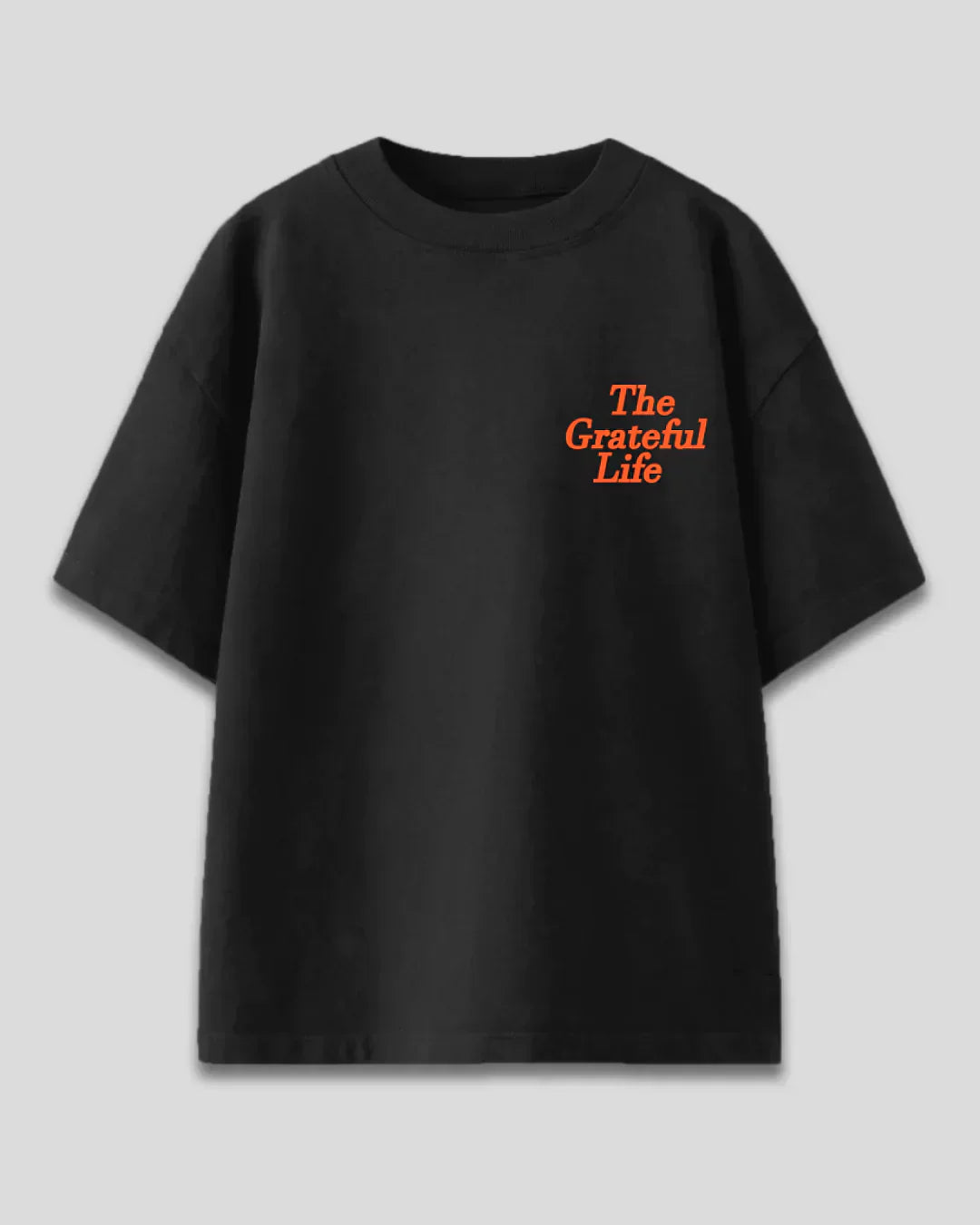 Black The Grateful Life Women's Oversized T Shirt | Dky