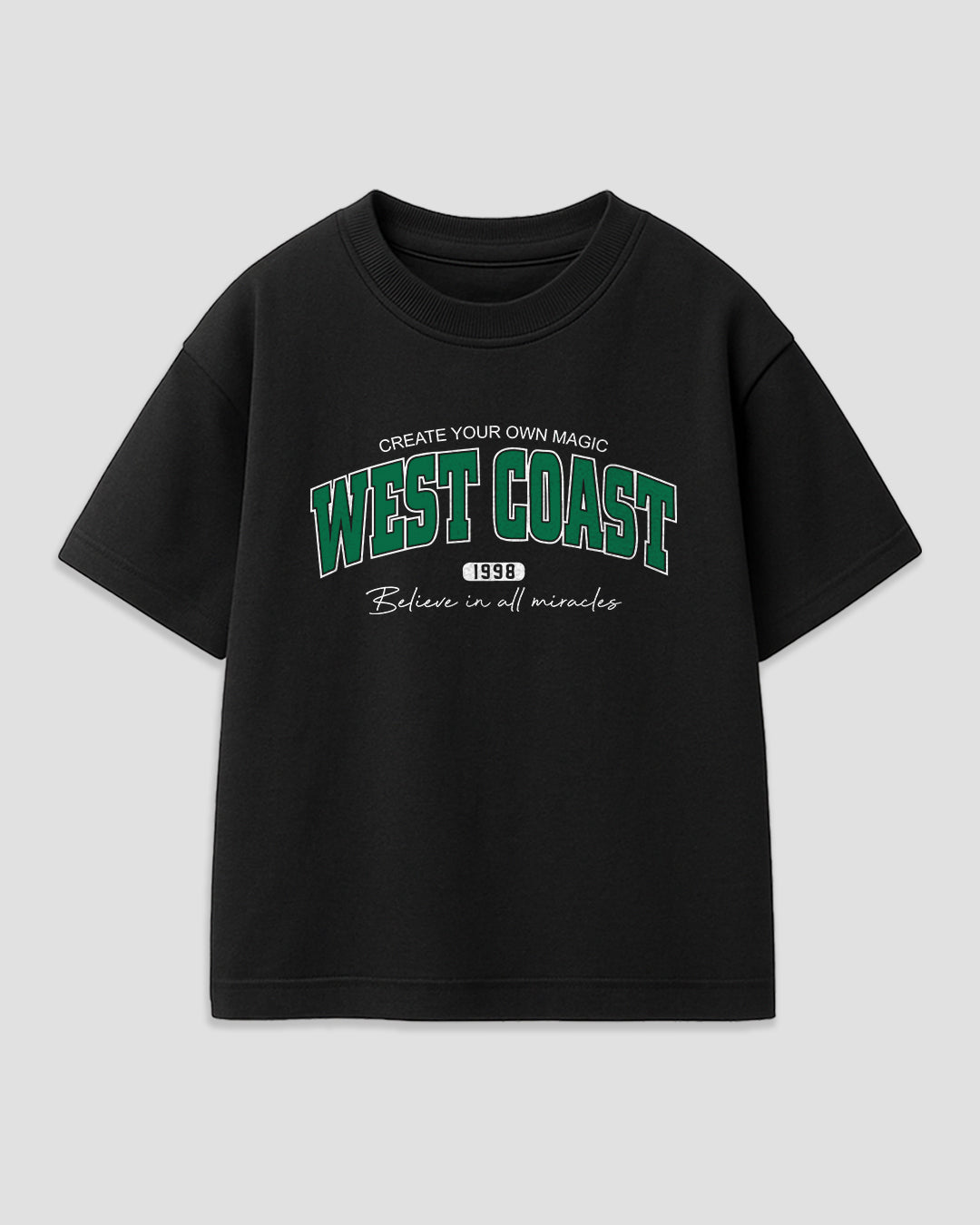 West Coast Black Boxy T-Shirt