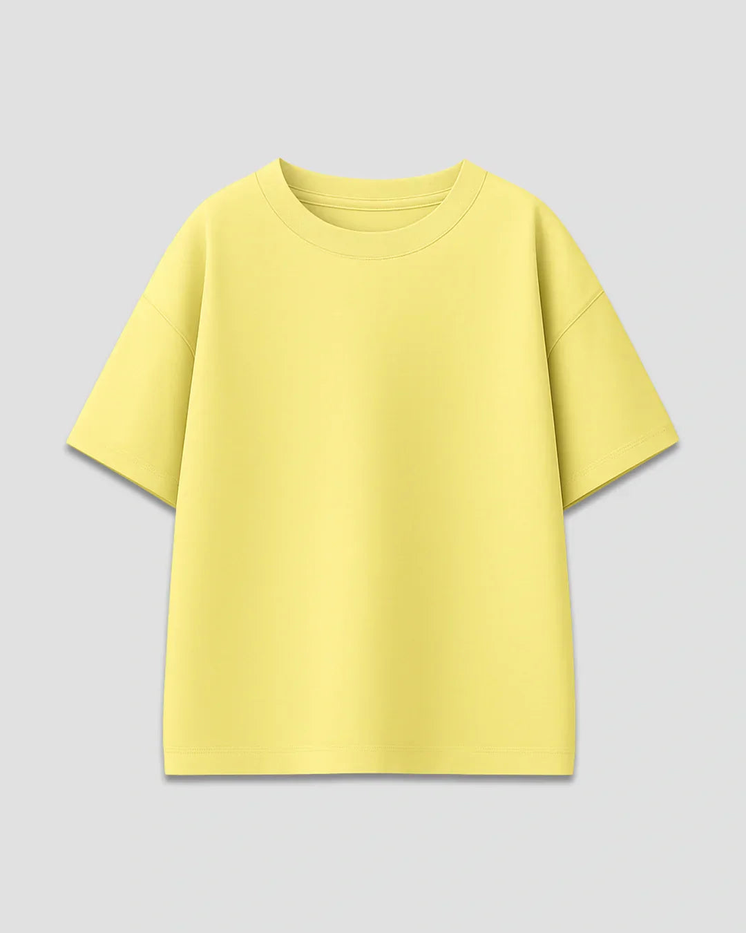 RB Yellow Plain Oversized T-Shirt for Women Online In India | Dky
