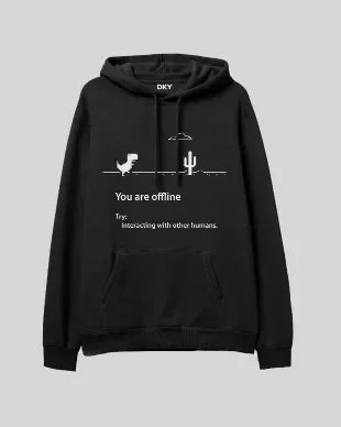 You Are Offline Hoodie - Shop Printed T shirt for Women Online In India | LoveDky