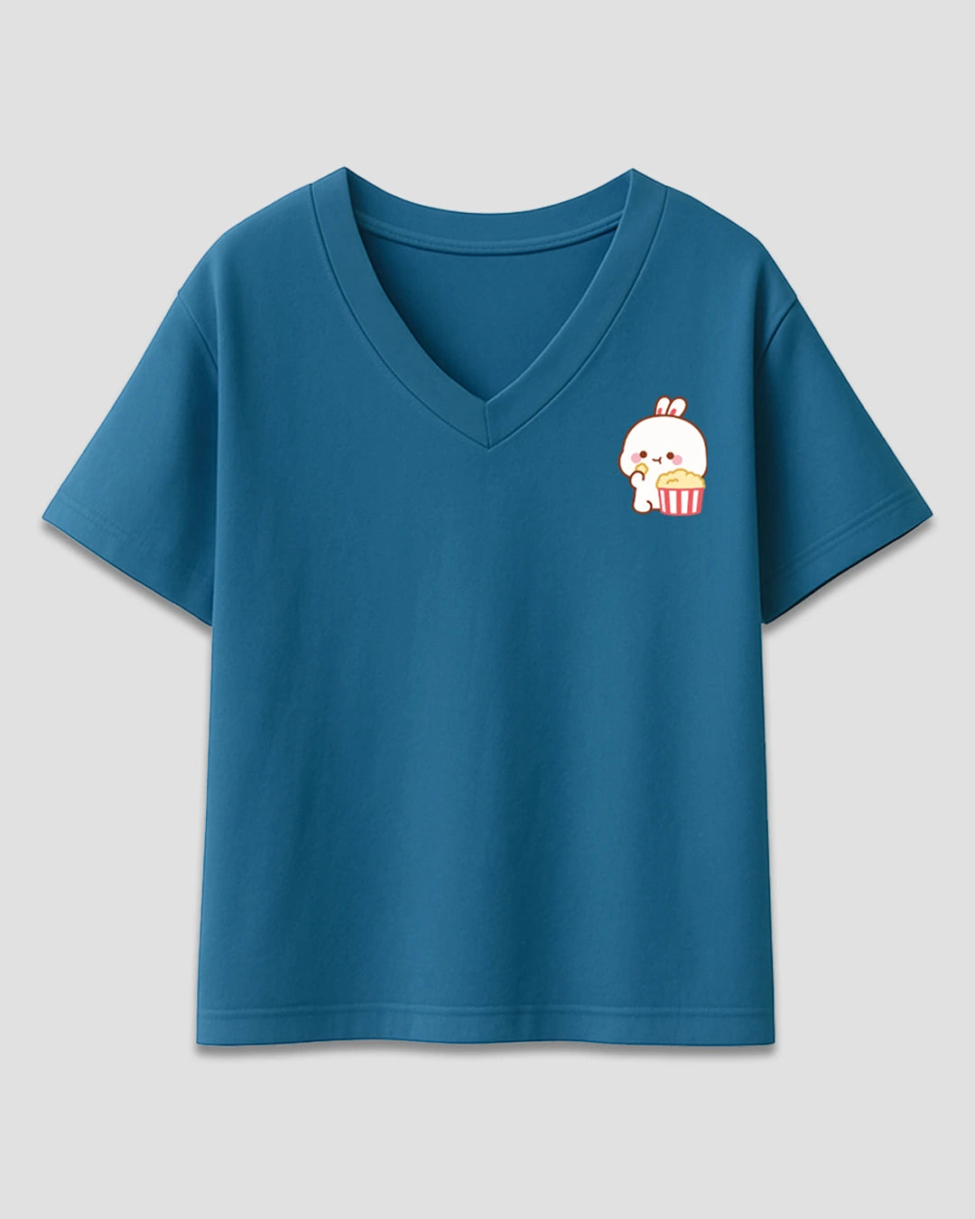 Snack Bunny V-Neck Oversized T-Shirt