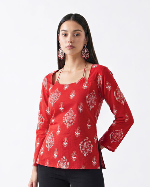 Mahira Halter Neck Kurti