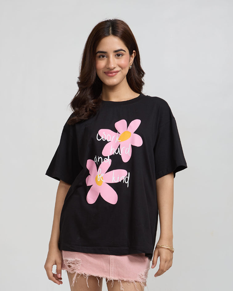 Work Hard And Be Kind Oversized T-Shirt