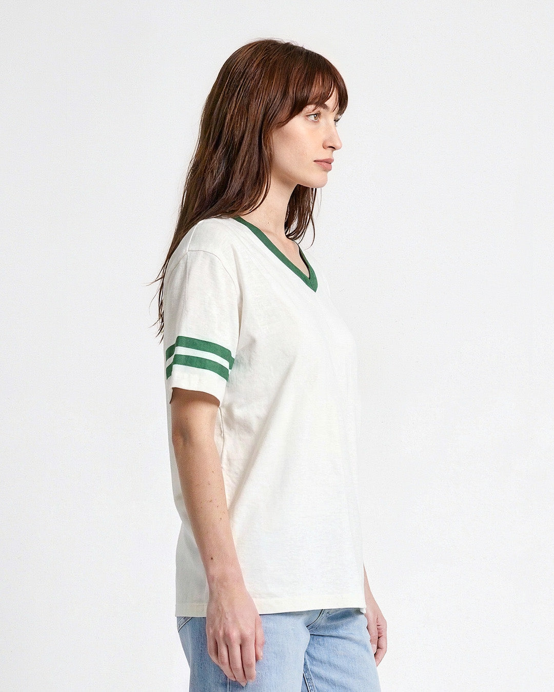 Off-White Courtside V-Neck Plain Oversize T-Shirt