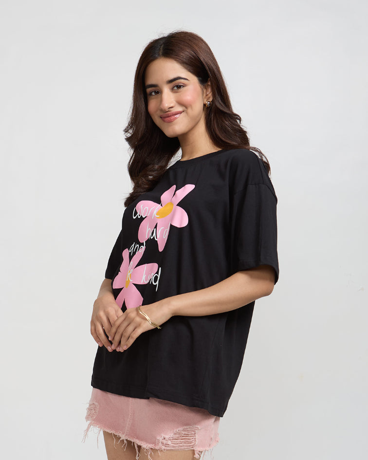 Work Hard And Be Kind Oversized T-Shirt