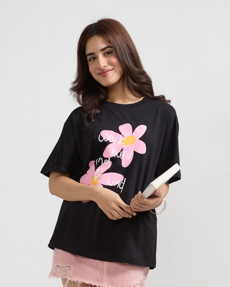 Work Hard And Be Kind Oversized T-Shirt