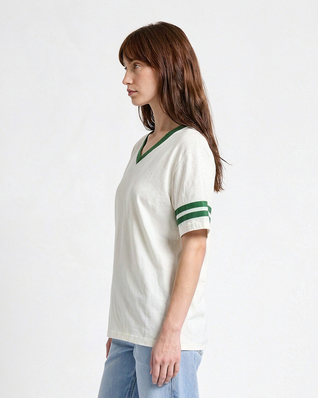 Off-White Courtside V-Neck Plain Oversize T-Shirt