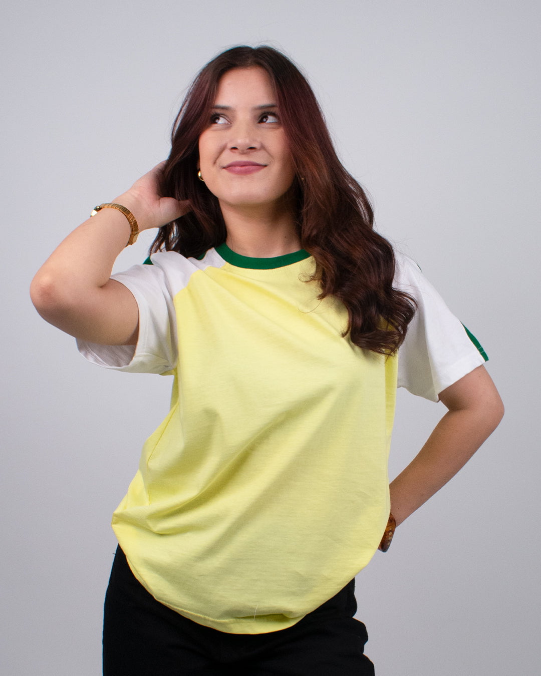 Yellow Edgy Plain T-Shirt