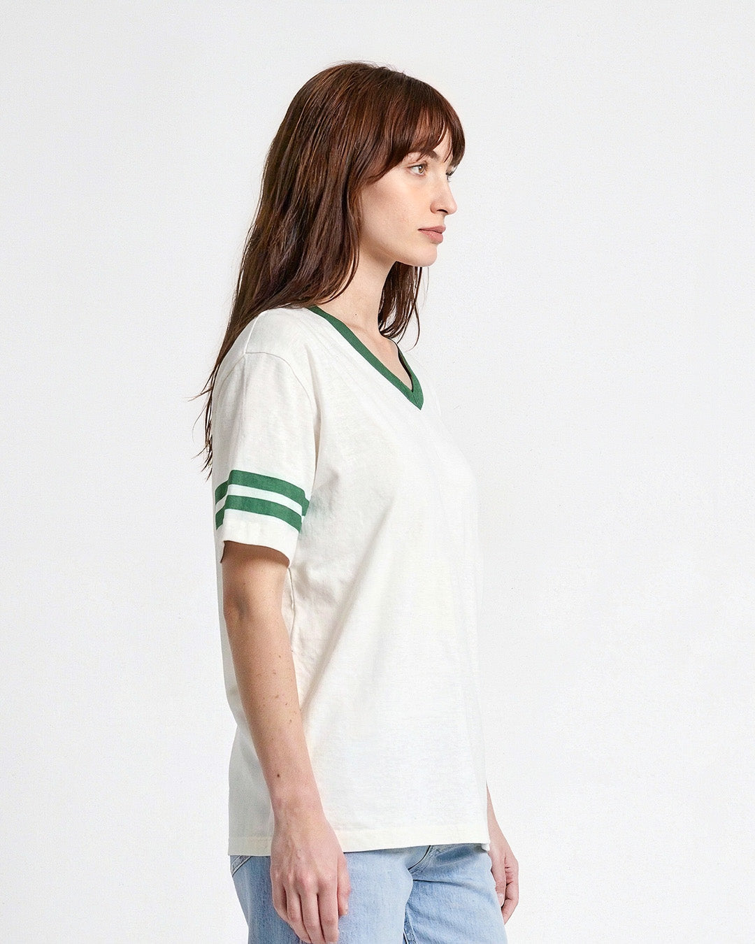 Off-White Courtside V-Neck Plain Oversize T-Shirt