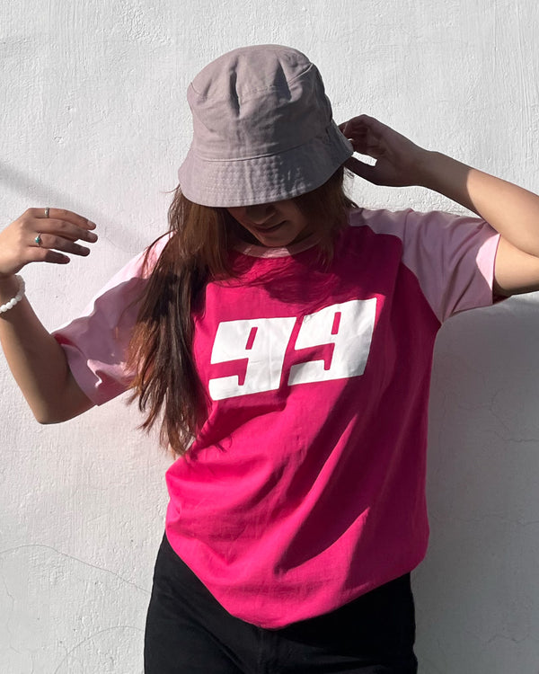 Pink 99 Raglan T-Shirt for Women Online In India | Dky