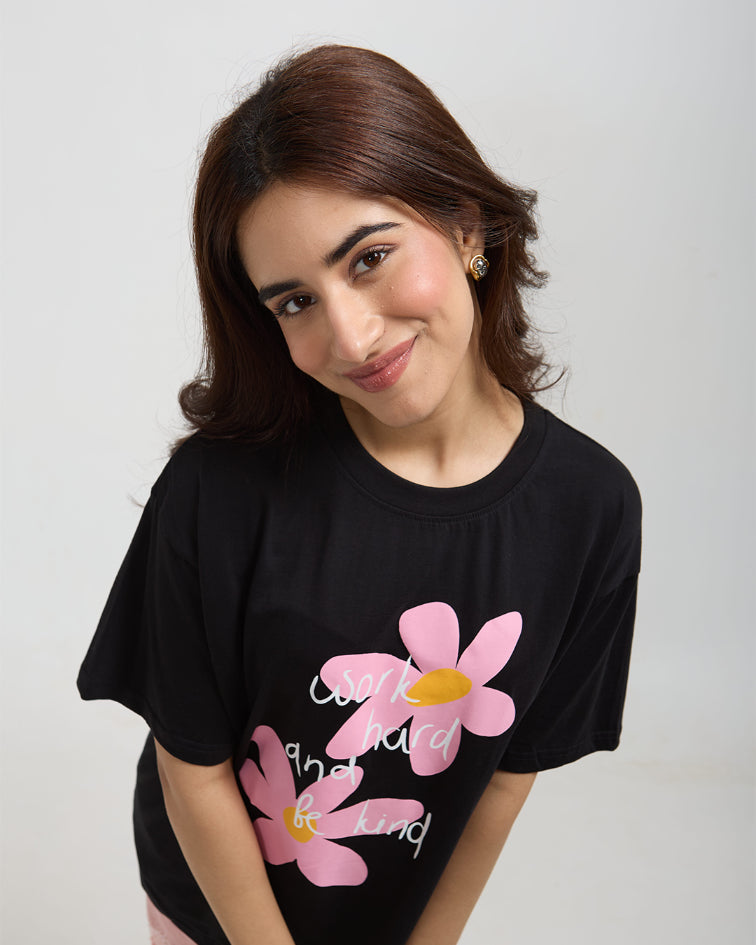 Work Hard And Be Kind Oversized T-Shirt