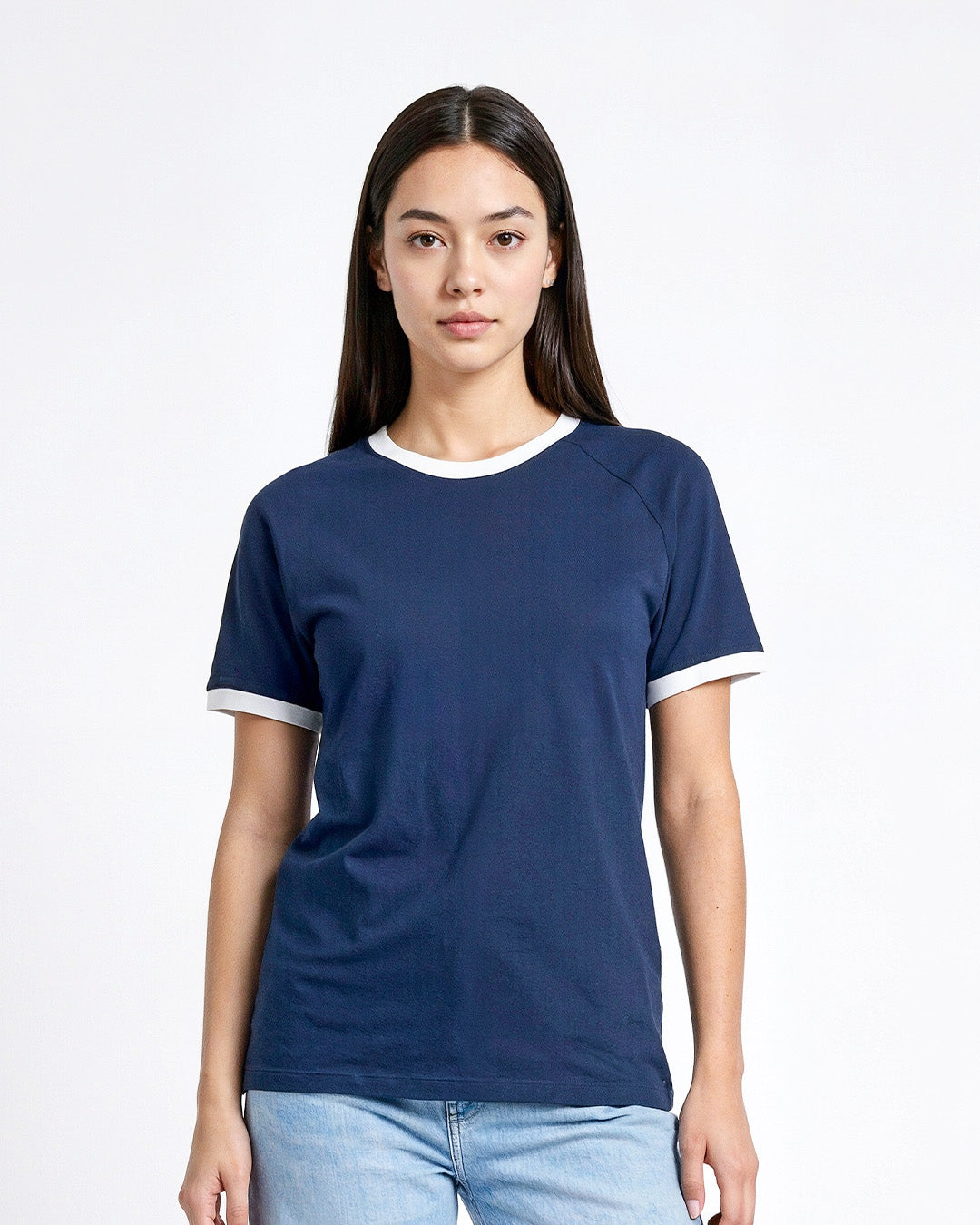 Tap Out T-Shirt - Navy Blue & Off White