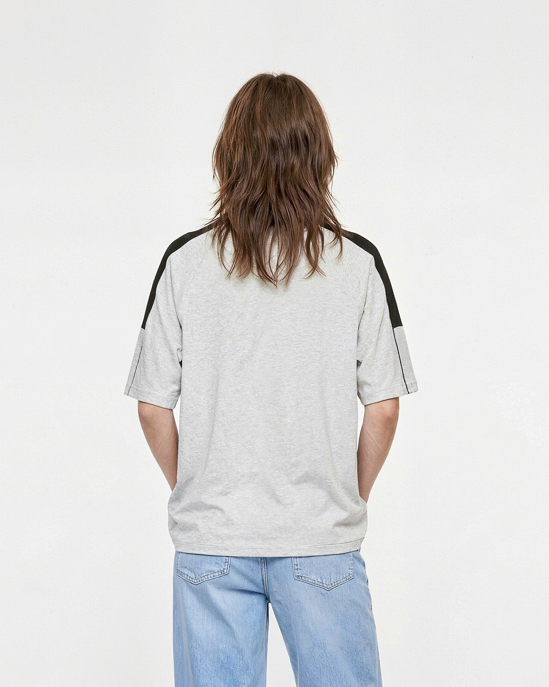 Grey Downtown Plain Oversize T-Shirt