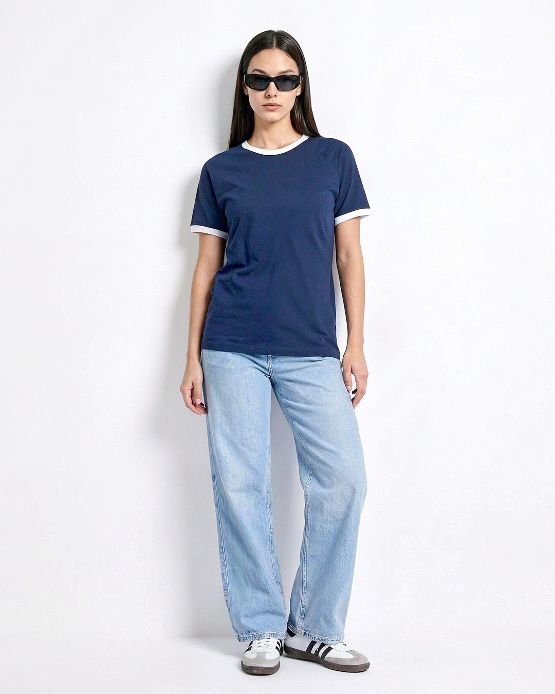 Tap Out T-Shirt - Navy Blue & Off White