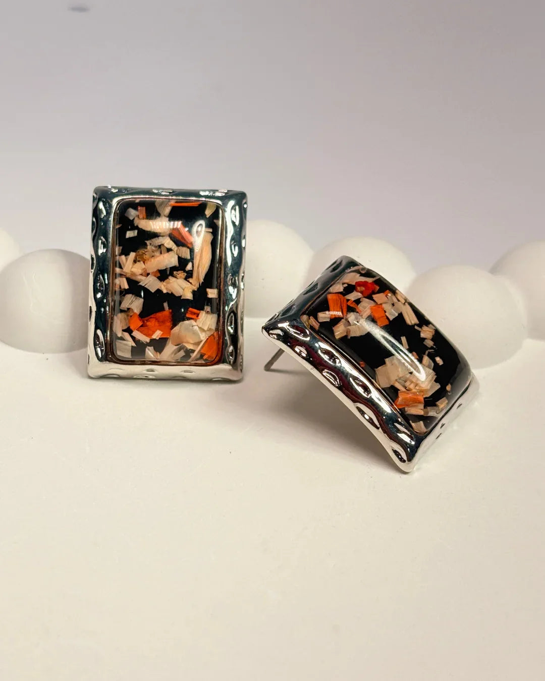 Midnight Box Flakes Studs