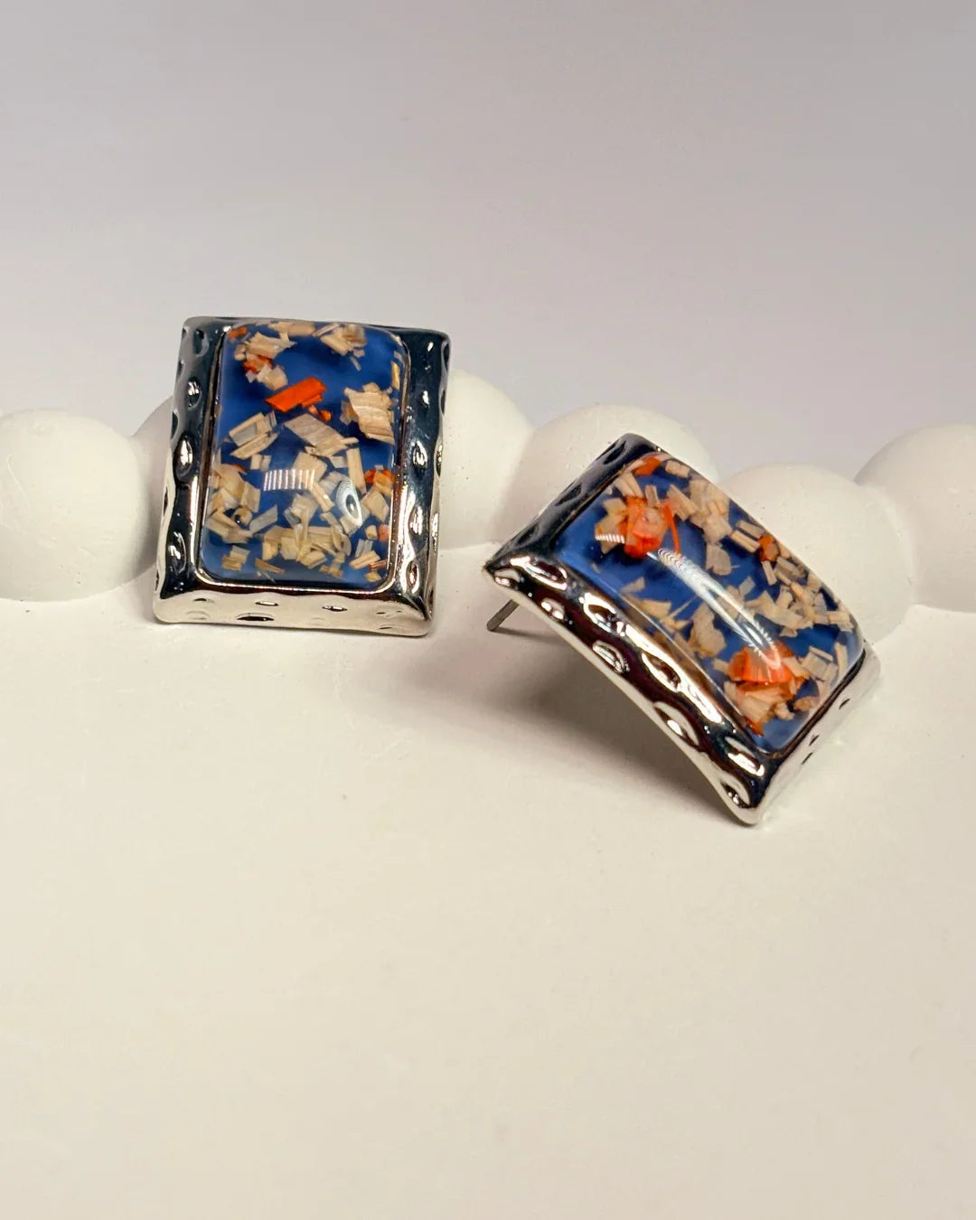 Blue Box Flakes Studs