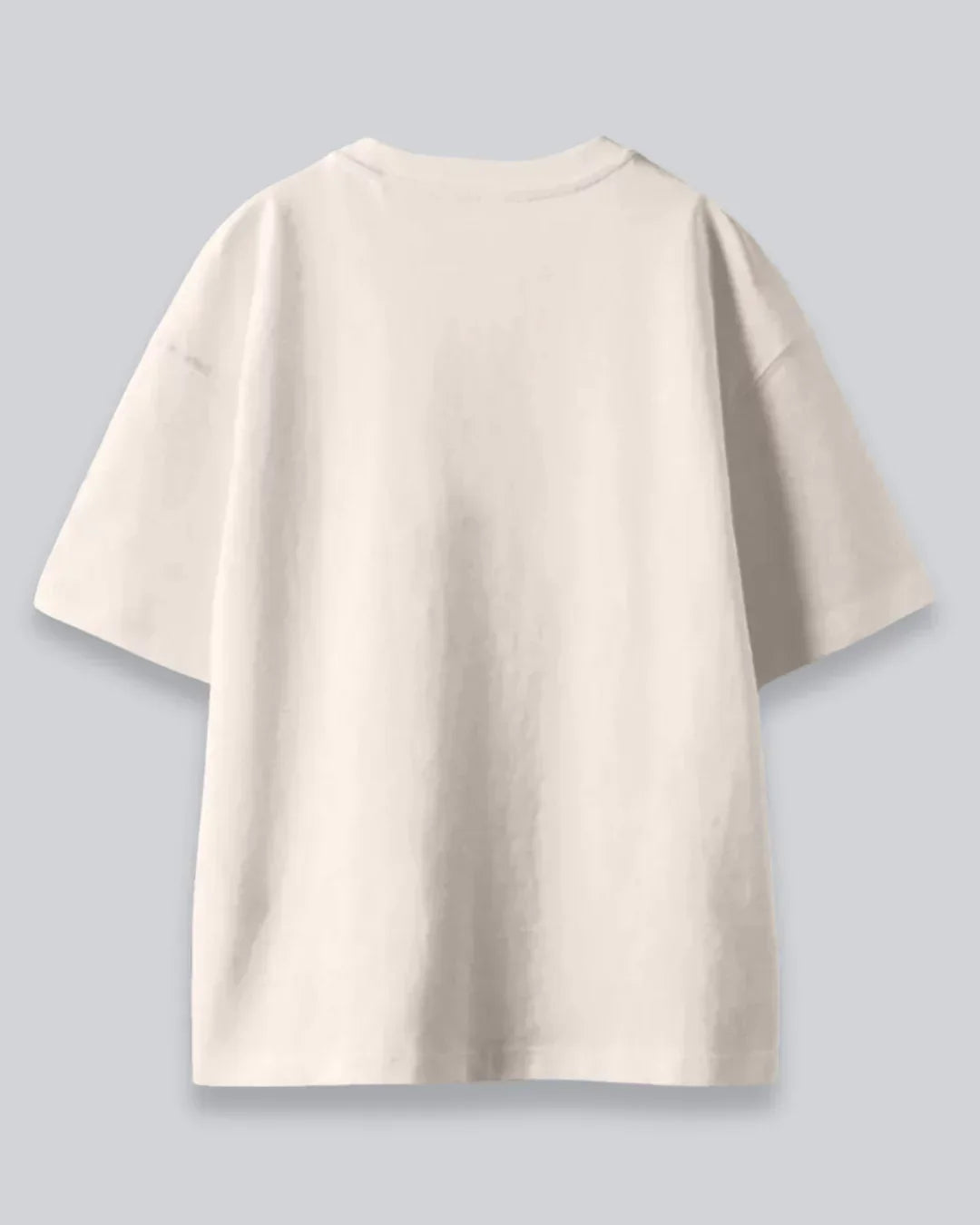 Arlo Cream Oversized Plain T-Shirt