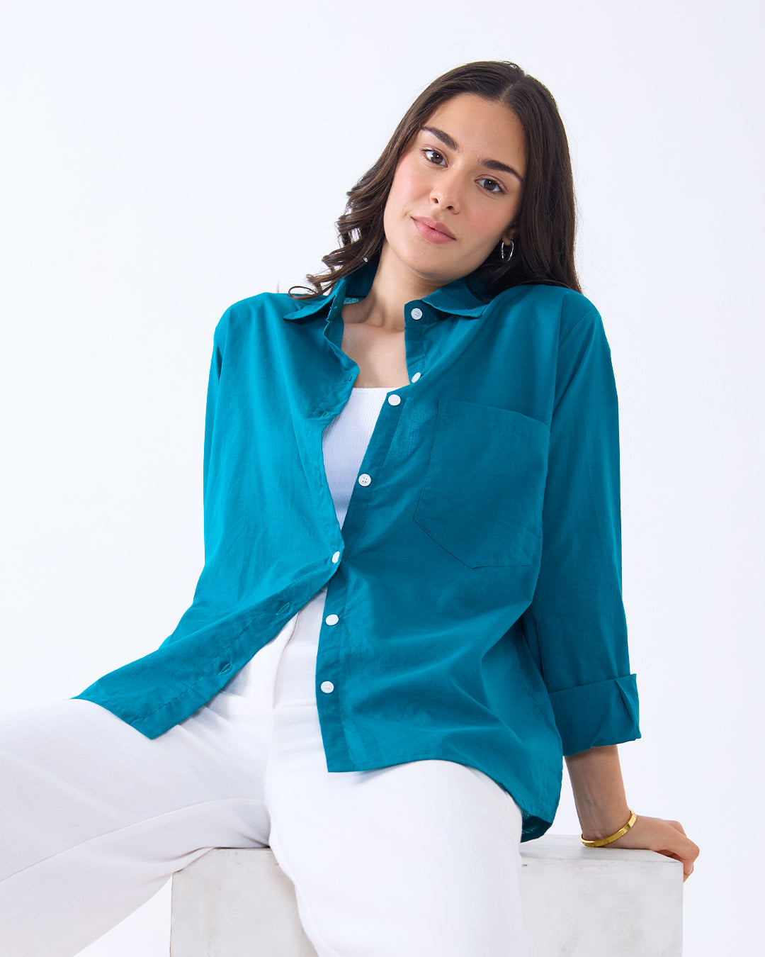 Teal Oversized Shirt