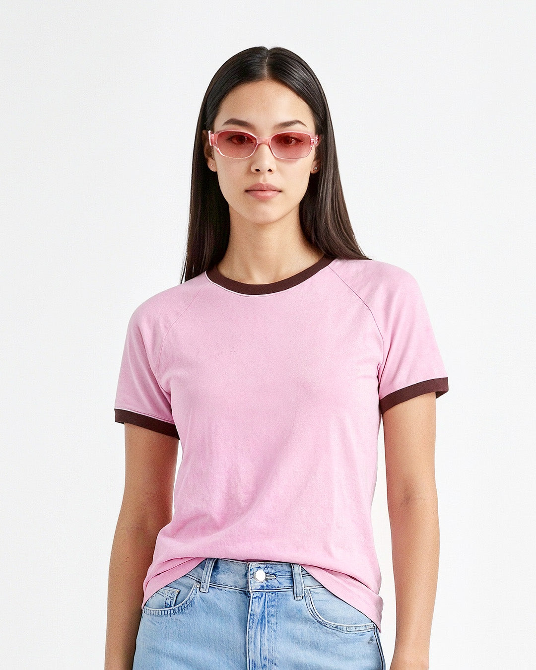 Tap Out T-Shirt - Pink & Brown