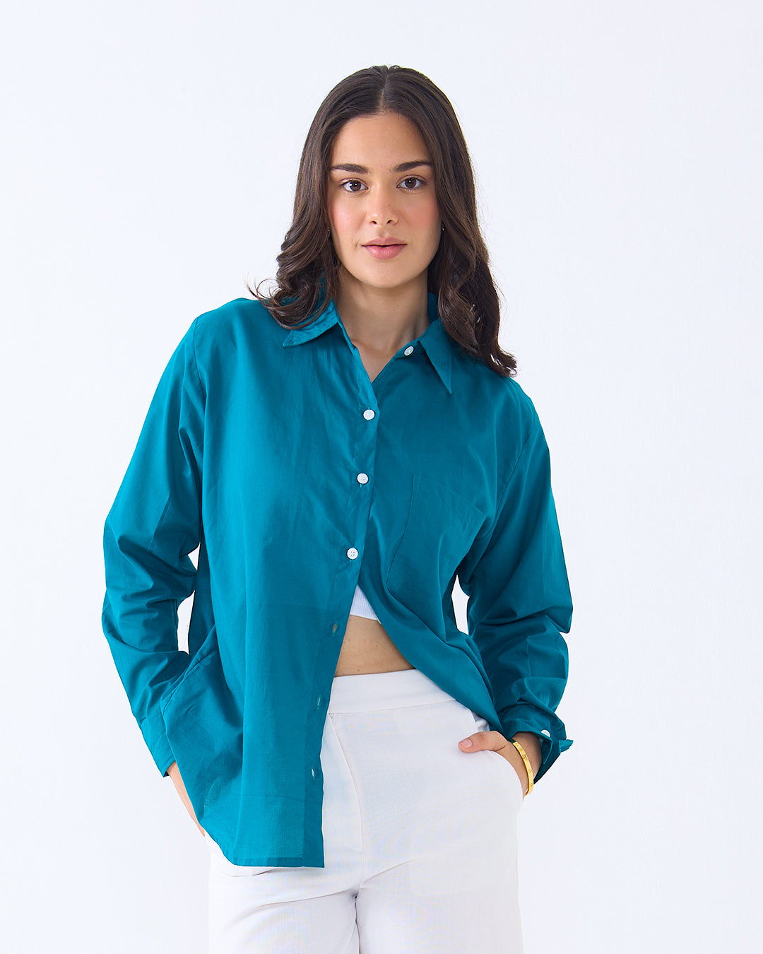 Teal Oversized Shirt