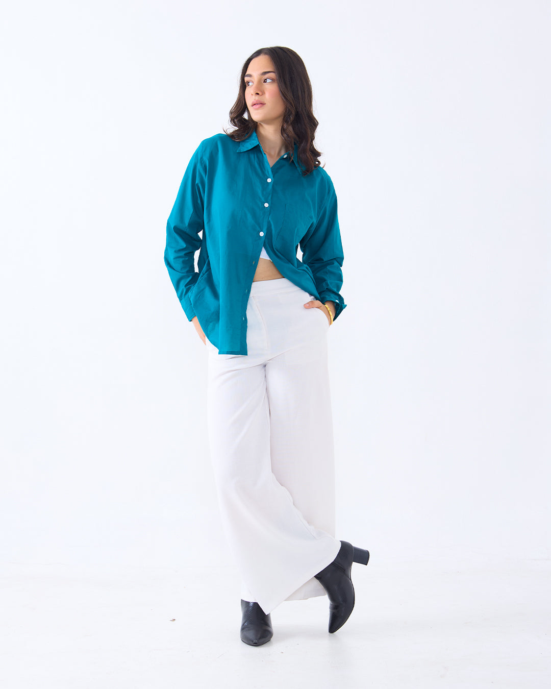 Teal Oversized Shirt
