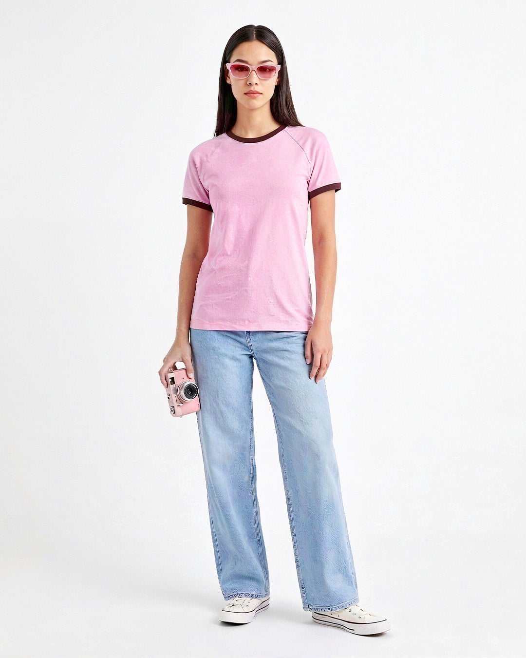 Tap Out T-Shirt - Pink & Brown