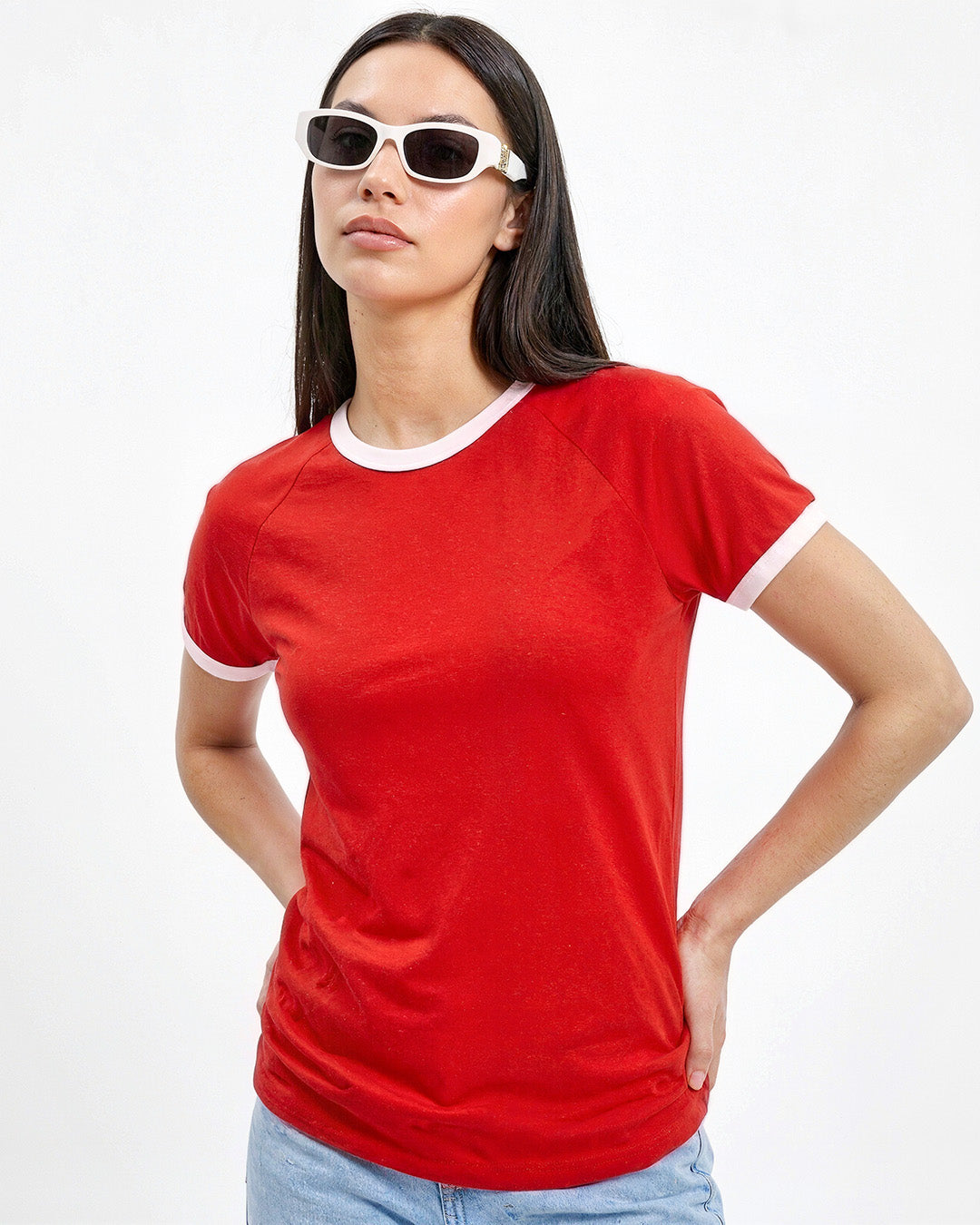 Tap Out T-Shirt - Red & White