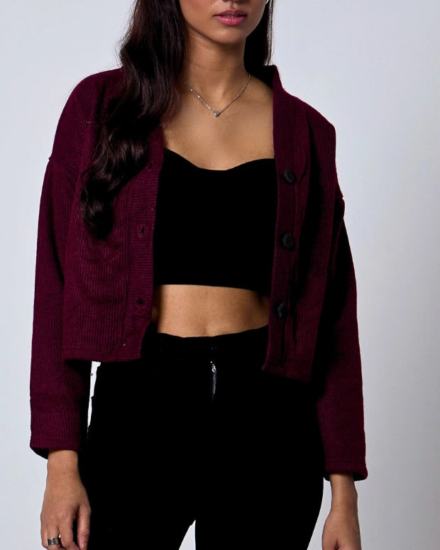 Lily Button Down Crop Jacket