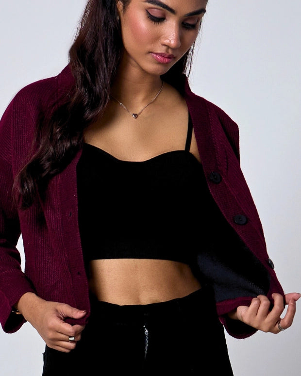 Lily Button Down Crop Jacket