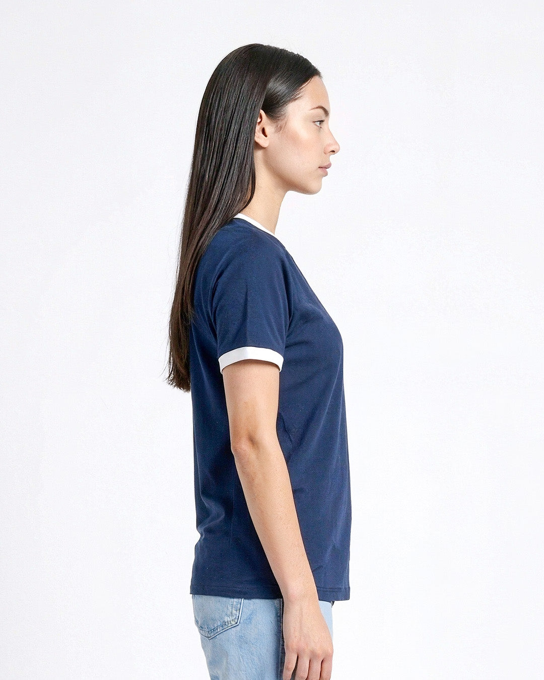 Tap Out T-Shirt - Navy Blue & Off White