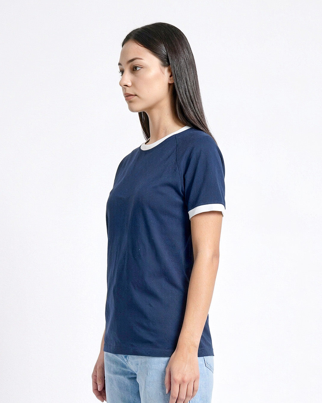 Tap Out T-Shirt - Navy Blue & Off White