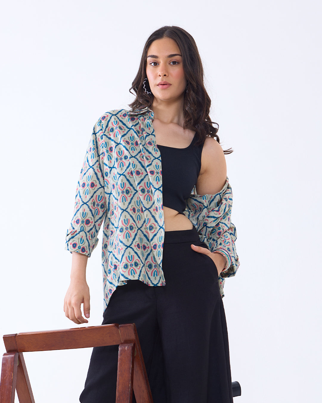 Abstract Oversized Shirt