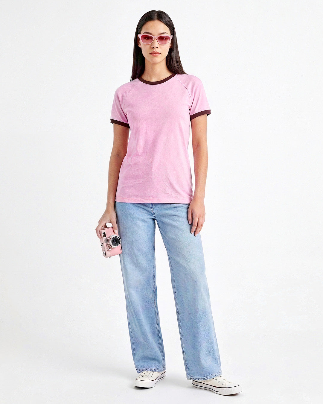 Tap Out T-Shirt - Pink & Brown
